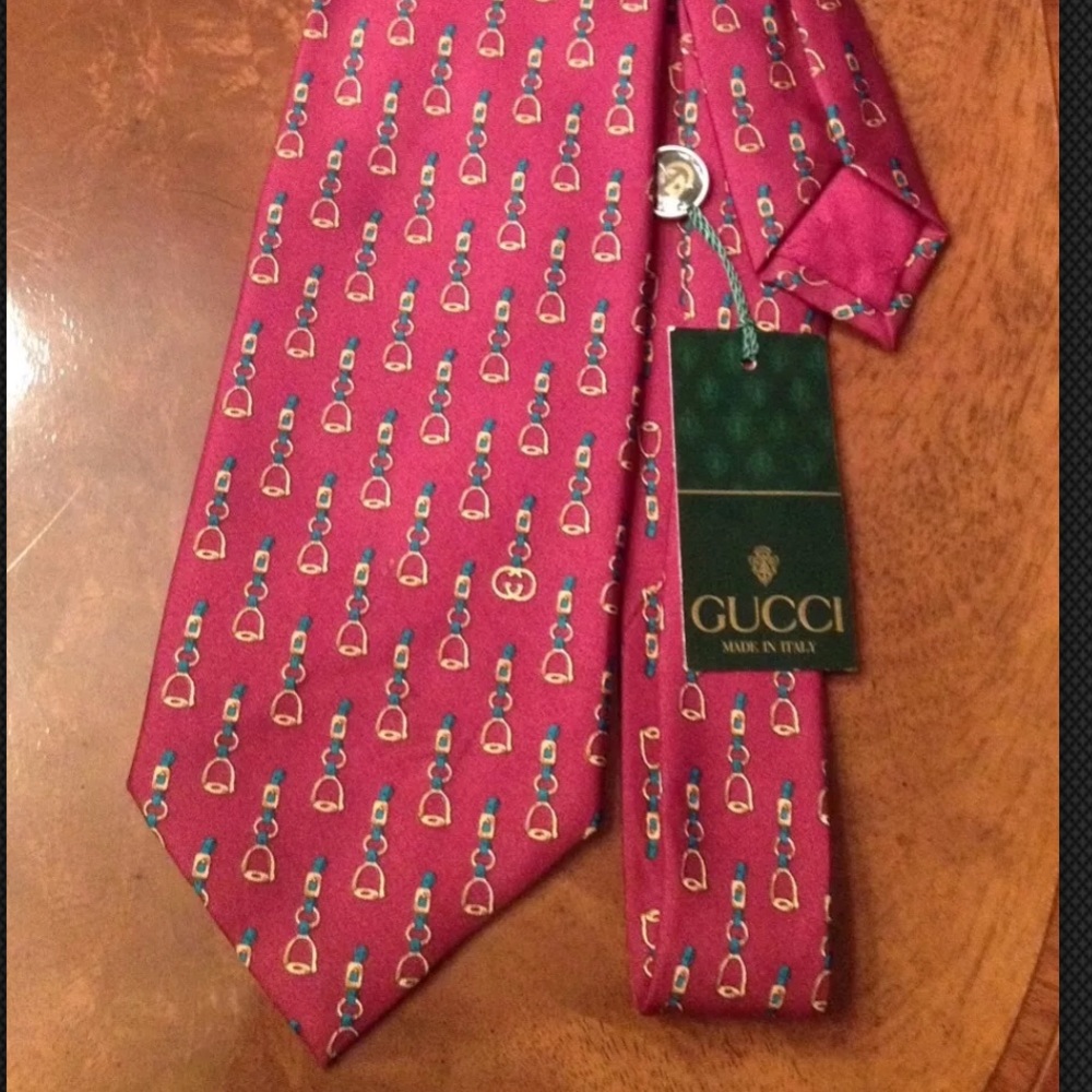SOLD—GUCCI Equestrian Silk Necktie Italy NWT!!! - Picture 2 of 8